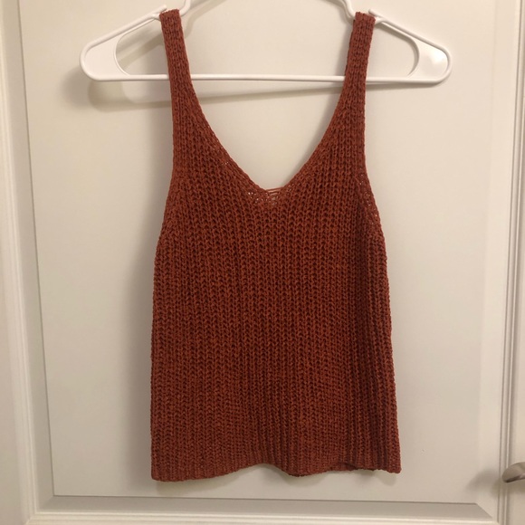 Rust Knit Tank Top - Picture 1 of 3